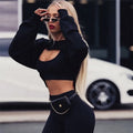 High Street Cropped Long Sleeved Sweatshirts Girl Jumper Sweatshirt Crop Top Tee Fashion Top for Girls Spring 2022