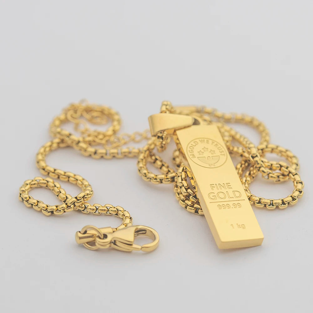 Engraved Pendants Vertical Bar Hot Sale 2025 Colgante De Acero Inoxidable Custom Charms Gold Bar Necklace