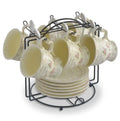 New Products Sell Well Hot Selling Ethiopian Coffee Tea Cup Set European Western Ceramics Coffee Tea Cup Set 19 Pcs Tea Sets