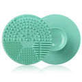 Hot Sale Portable Circle Silicone Brush Cleaning Mat Hot Pink Cosmetic Brush Cleaner Private Label Acceptable Customized Color