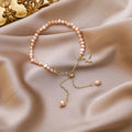 Luxury Elegant Adjustable Chain Natural Baroque Pearl  Cubic Zircon Butterfly Charm  for Women Girl