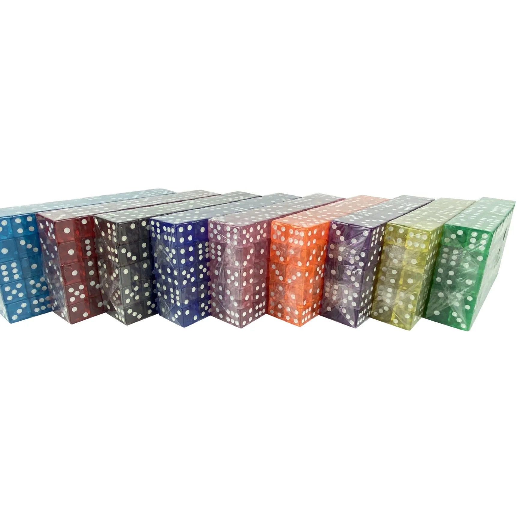 16mm clear Transparent square Corner Crystal Regular Pixel Points Pip Dots Plastic Dice Plastic Cube