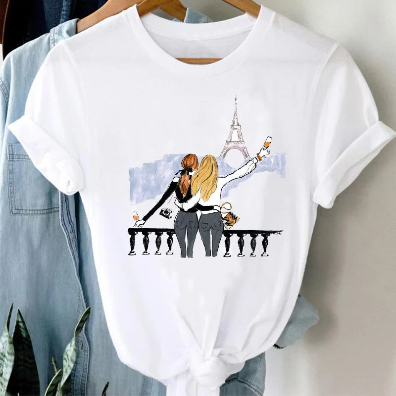 Wholesale Plain Casual T Shirt Short Sleeve Round Neck Top Print Graphic Logo Sublimation Blank Girls Women's Oversized T-shirts