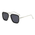2023 New Fashion Lentes De Iron Men Driving Sunglasses Square Metal Frame Shades Sunglasses Double Bridge Men Women Sunglasses