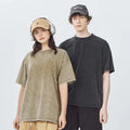 Custom Manufacturers Direct Sales 250g Acid Wash Blank Heavy Cotton Crewneck Short Sleeve T Shirts Work Shirt for Unisex