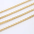 Top Sale High Quality 14K Gold Plated Brass O Chain Bead Twist Chain for Necklace DIY Jewelry Accessory
