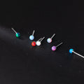 Cute Design S925 Sterling Silver Small Opal Stud Earrings Silver Jewelry for Women M02022
