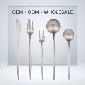 Dishwasher Safe Food Grade 18/10 Mirror Polished Stainless Steel Cutlery Set for Family Party Restaurant Fast Shipping Stock