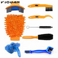 Portable 8PCS Road Bike Scrubber Kit Mtb Cycling Chain Cleaning Brush Mountain Bicycle Wash Chain Clean Tool