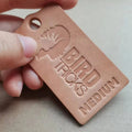 Jeans Natural Leather Engraved Patch Embossed Brand Logo Name Leather Label Tagger Clothing Vegetable Patches for Jacket