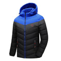 Men Casual Coat Stand Collar Solid Winter Warm Thick Jackets for Men With Hooded