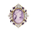 Classic Antique Belief Beauty Queen Head Brooch Vintage Figure Rhinestone Cameo Pin for Women Gift