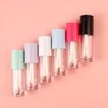 Custom Logo 8ml 10ml Plastic Lip Gloss Tubes Empty Round Cylinder with Gig Brush Big Wand Screw Cap for Cosmetics Lipstick