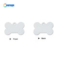 Current Stock Sublimation Blank Double Sided Aluminum Dog Tags Aluminum White