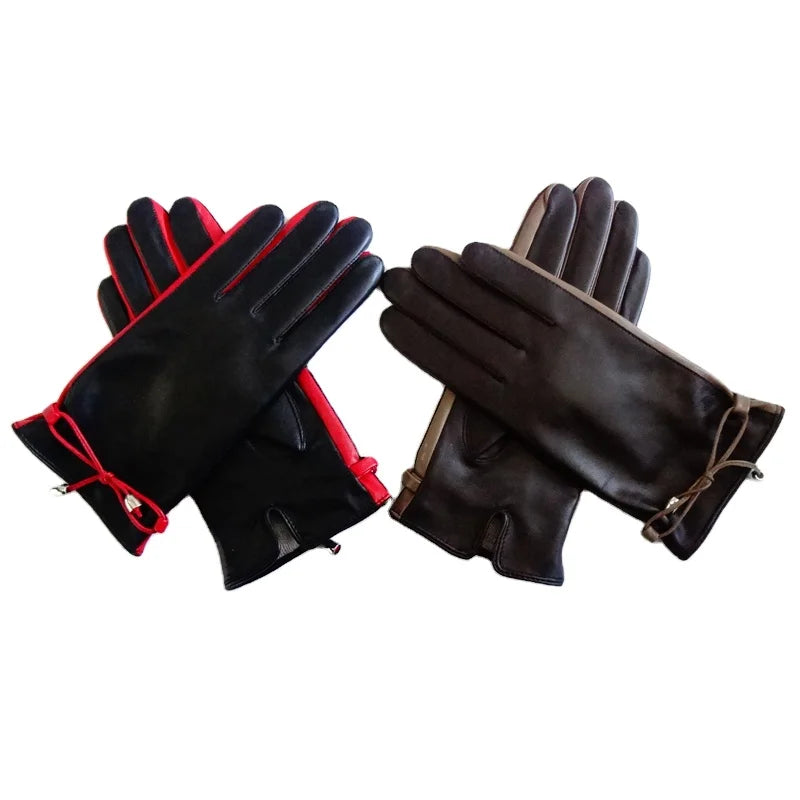 Sample Support Custom Fashion Waterproof Classic Wholesale Deerskin Leather Gloves Leather Women Sheepskin Leather Glove Men