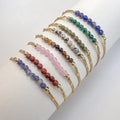 European American Fashion Colorful Natural Stone Beads Bracelets Spotted Pink Tiger Eye Stone Stainless Steel Chains Bracelets