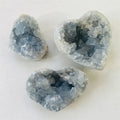 Wholesale Crystal Energy Stone Natural Blue Celestite Geode Heart for Healing Gift