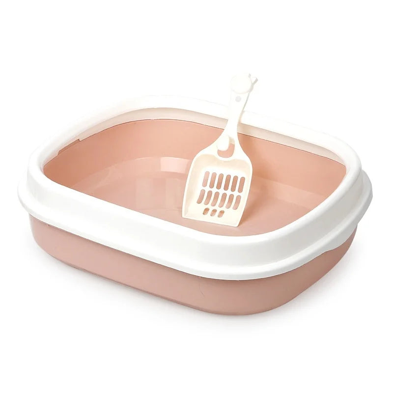 Plastic Cat Litter Box Pet Cat Litter Pan Tray