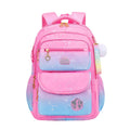 Fashion Gradient Student Bag 1-6 Grade ridge Relief Backpack Mochila Escolar