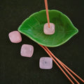 DIY Best sell Rose Quartz Square Incense Holder Balance Healing Meditation decoration craft for summer