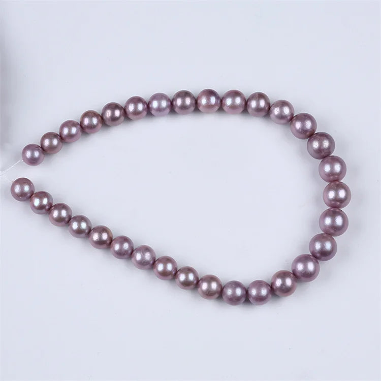 AAAAA High Quality 12-15mm Purple Edison Round Freshwater Pearls Strand for Jewelry Making