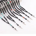 New Cute Fashion Jewelry Natural Stone Stainless Steel Pendant Long Bead Necklace for Men JNK9365
