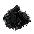 Factory Direct 1000pcs Per Pack 18cm Black Lock Bullet Clothing Sling Patches with Hanging Rope Premium Clothing Label Type