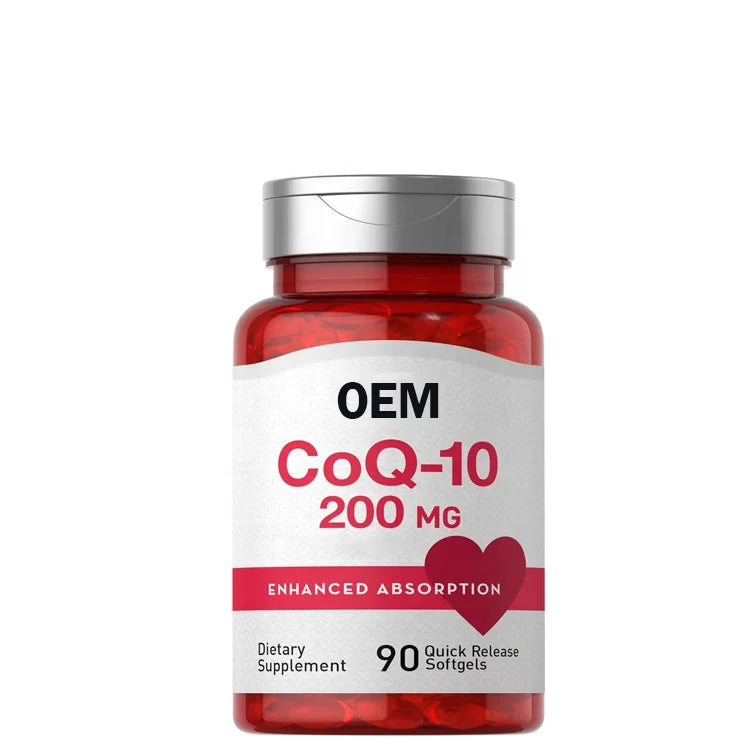 OEM 200mg Ubiquinone Supplement Coenzyme Q10 Softgels CoQ10 Softgels Capsules with PQQ