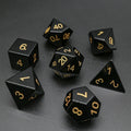 Luxurious Polyhedral RPG DND Obsidian Natural Stone Dice for Home Entertainment