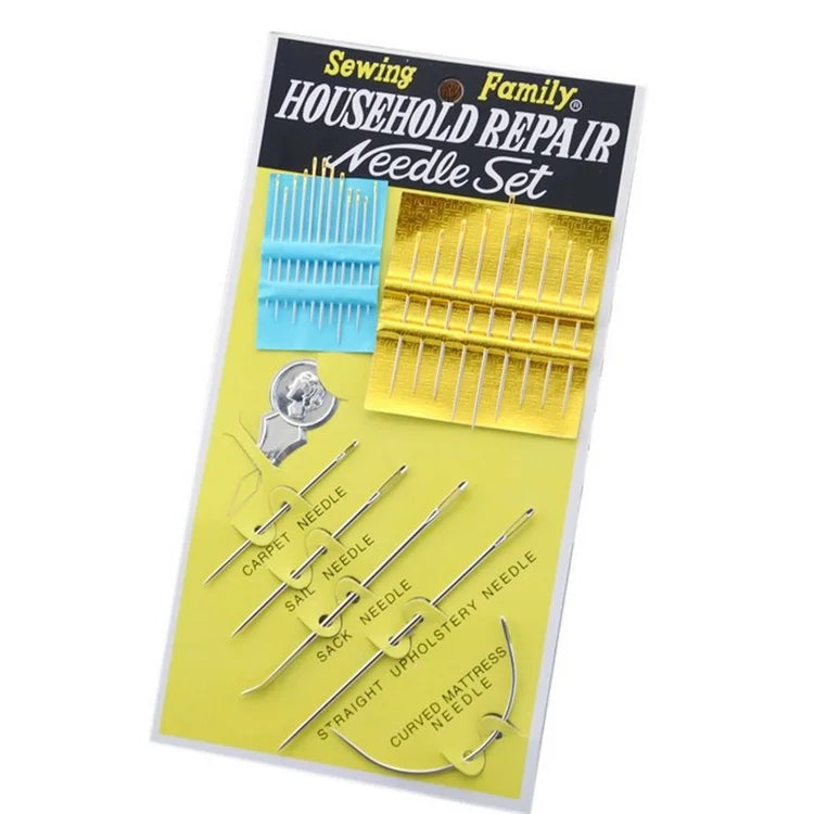 Wholesale 27PCS/SET Multi-function Cross Stitch Gold Tail Sewing Needle Household Repair Needle Set for Sewing Embroidery