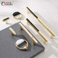 Oukali Wholesale Furniture Zinc Alloy Wardrobe Kitchen Cabinet Pulls Black White Gold Drawer Cabinet Door Knob Handle