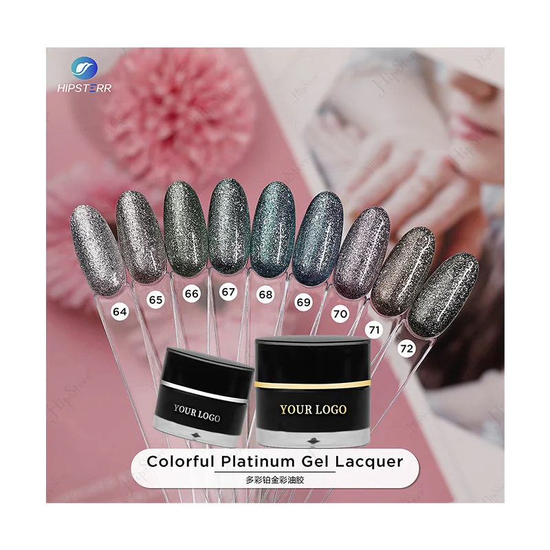 OEM Label Color Gel Soak Off Shiny Platinum Nail Gel Quality Gloss Colorful Platinum Gel Lacquer 89 Colors Custom