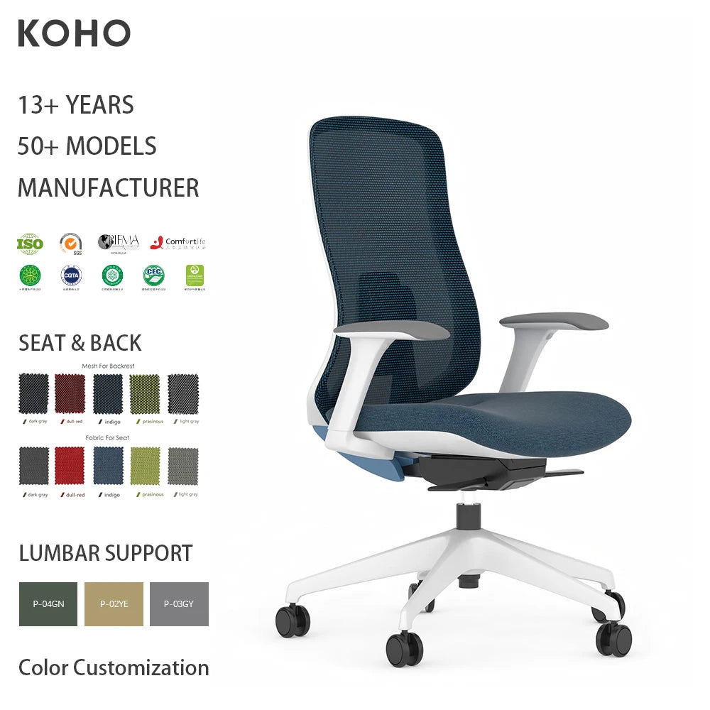Factory Professional Modern Midback Ergonomic Adjustable Swivel Executive Revolving Office Chair with Mesh Fabric
