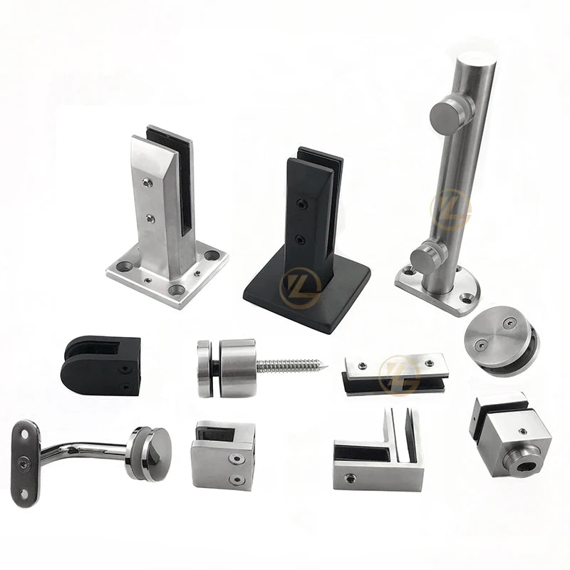 YL Top-ranked Excellent 304 316 Cheap Glass Railings Outdoor Balcony Clamp Stainless Steel Black Modern Design 5-Year Warranty