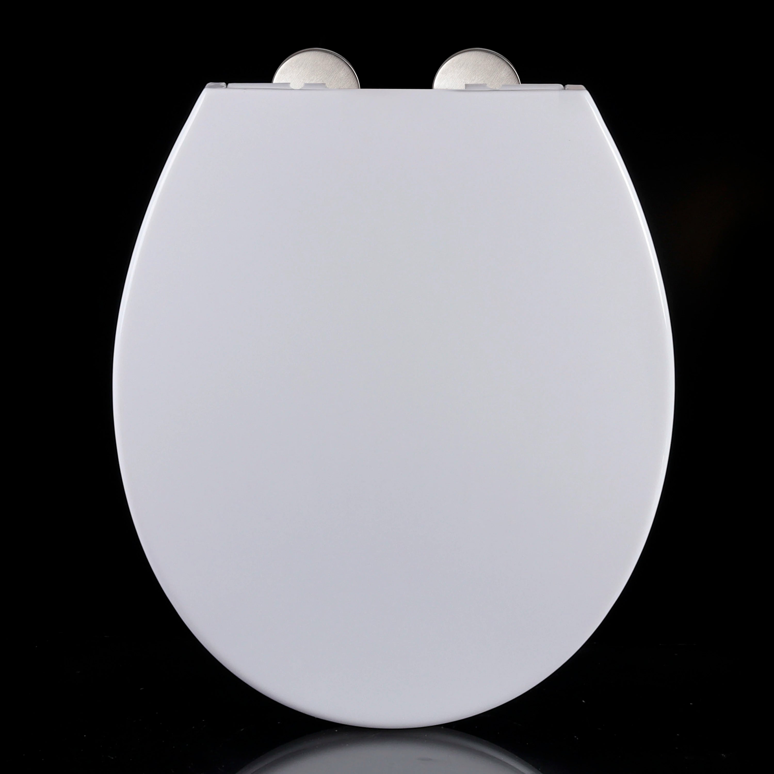 Plastic Toilet Seat Cover Round Shape Two Push Button Quick Release WC Toilet Seats