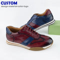 Factory Price Custom Shoes for Men High Quality Genuine Leather Formal Sneakers Comfortable Square Casual Dress Shoes for Autumn