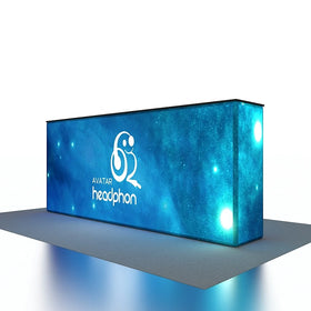 8ft Custom Logo Aluminum Showcase Portable Grocery Advertising Display Booth Equipment Exhibition Trade Show Counter