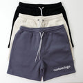 Wholesale Plain Streetwear Drawstring Blank Heavy Thick French Terry Cotton Jogger Shorts Men Cotton Fleece Sweat Shorts
