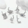 Trend Popular Stainless Steel Wholesale Rhinestone Copper Zircon Planet Nose Ring for Women Jewelry Piercing Ear Stud