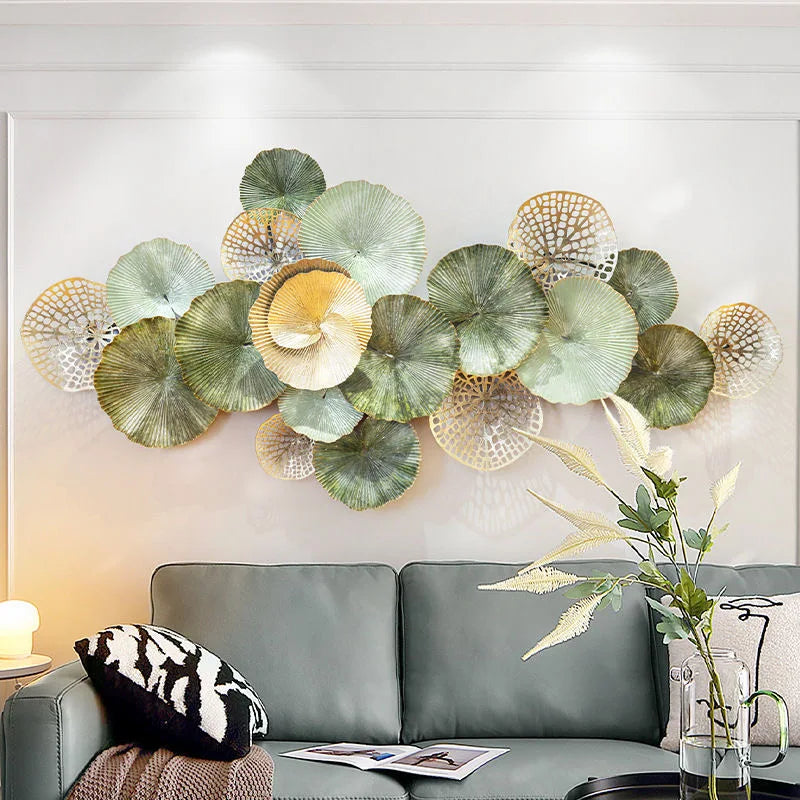 163*78cm New Wall Hanging Light Luxury Iron Art Contemporary Design Gold Metal Home Decor Generous Novel Style