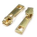 Promotion Custom logo Zinc Alloy Zip Slider Antique Brass Color Clothing Zipper Slider and Puller for Bags Jackets Denim Jeans