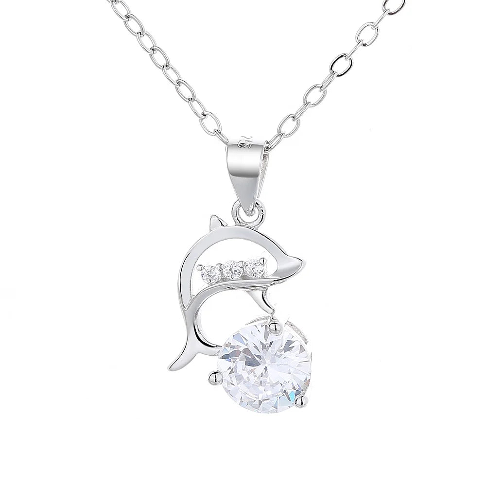 Factory Price Glamour Ocean 925 Sterling Silver Sweetheart Jewelry Necklace