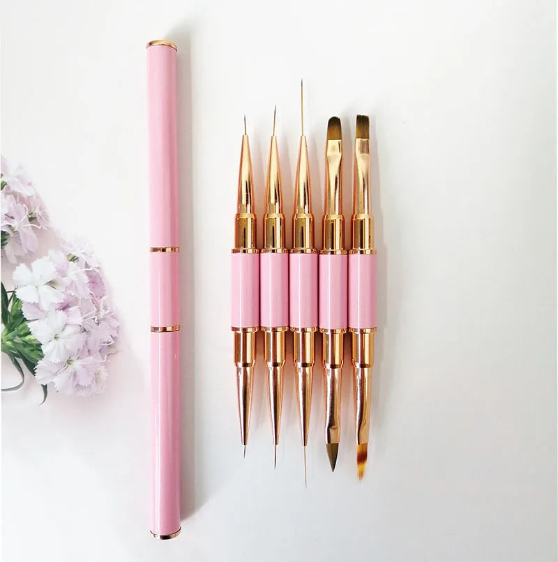 Customize Private Label Nail Art Brushes Set Design Pen Painting Tools with Acrylic Nail Brush Builder Gel Brush Nail Liner