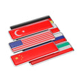 Aluminum Alloy Epoxy America Flags Car Emblem Badges Custom Logo Enamel Car Emblem Self Adhesive Metal Motorcycle Sticker