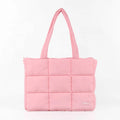 CHANGRONG Custom Women's Daily Quilted Tote Bag Lightweight Nylon One Handle Silicone Material Print Decoration Polyester ODM