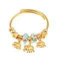 Vintage Gold Color Elephant Charms Bracelets for Women Fashion Chain Gift Jewelry