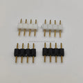 100Pcs 4Pin 5Pin 2.54mm Needle Connectors P4 P5 Black White Female Double Needle Connector for 5050 RGB RGBW LED Strip Lights