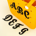Hot Sale Black and White Latin Letter Series Charms PVC Large Size Black and White Number Rubber Custom Bag Charms Accessories