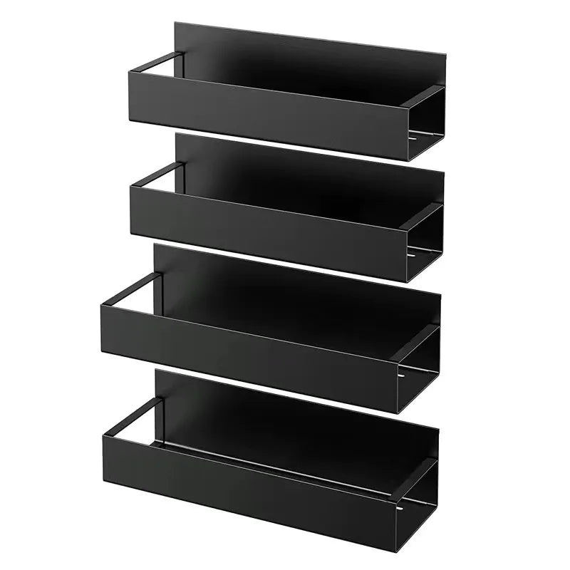 Black Magnetic Beverage Storage Rack Organizer for Kitchen Fridge Oven Organizers Eco-Friendly Multifunction Metal Space
