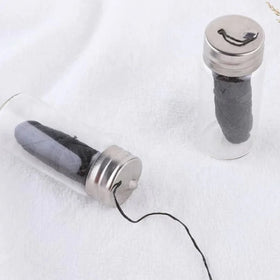 Natural Sustainable Eco Friendly Vegan Bamboo Charcoal Dental Floss in Refillable Glass Jar